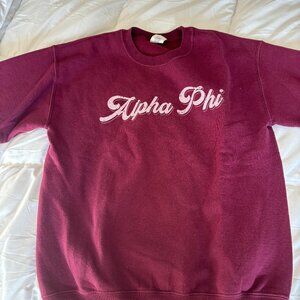 Alpha Phi Maroon Sweatshirt